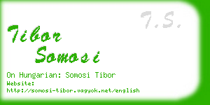 tibor somosi business card